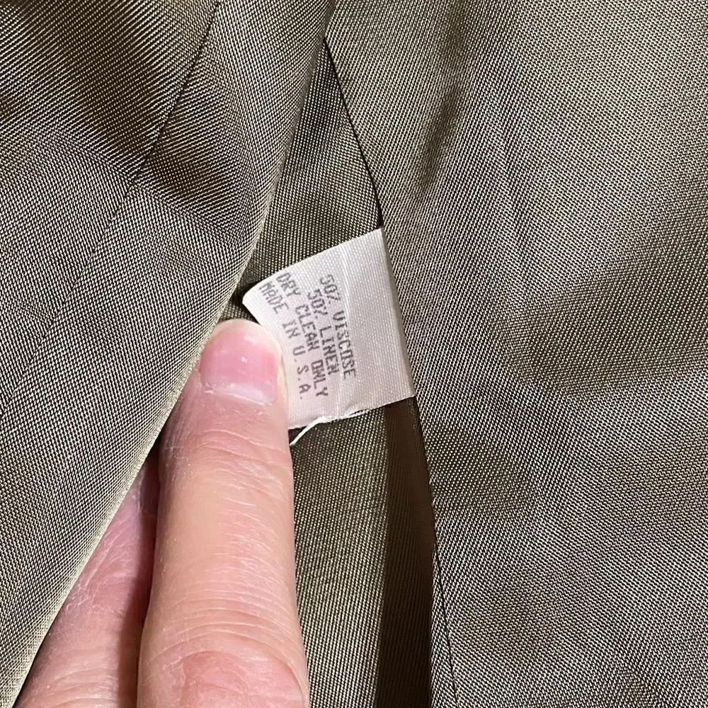 Green Linen Viscose blend Skirt suit - Luciano Tempesta size 8